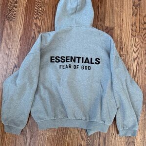 Fear of God Essentials Gray Hoodie